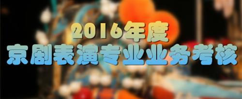 被操很爽网站国家京剧院2016年度京剧表演专业业务考...